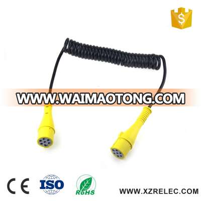 China supplier free sample 7 pin trailer & truck spiral power cable