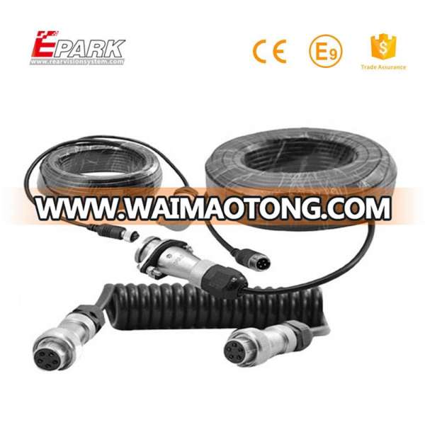 High quality cheap 5pin 5core Connector spring cable trailer camera, 12v 24v Spiral Trailer Cable